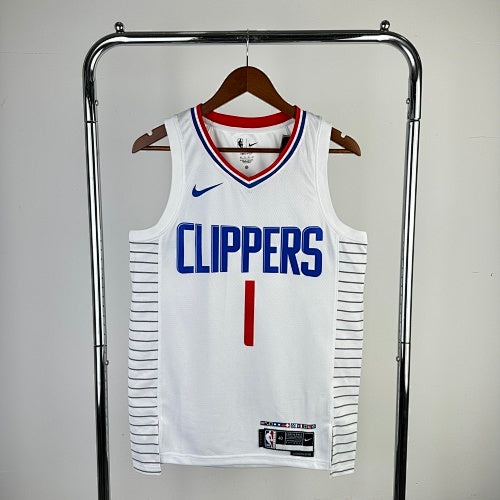 23rd Season Clippers Home White No. 1 Harden