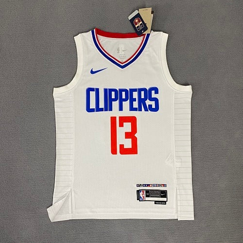 23rd Season Clippers Home White No. 13 George