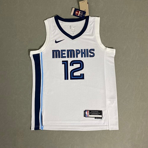23rd Season Grizzlies Home White No. 12 Morant