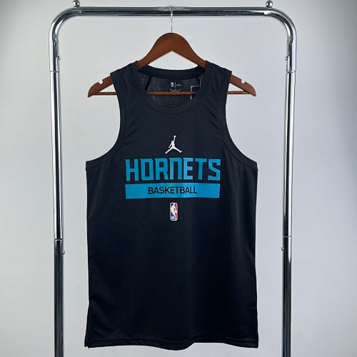 23rd season Hornets black player version training vest
