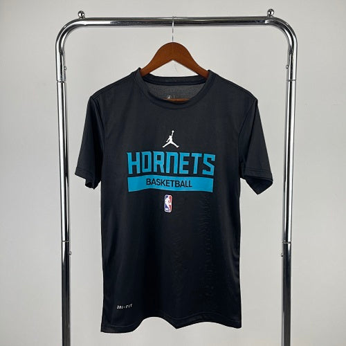 23rd season Hornets black training quick-drying T-shirt short sleeves