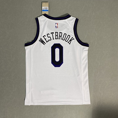 23rd Season Lakers City Edition White No. 0 Westbrook
