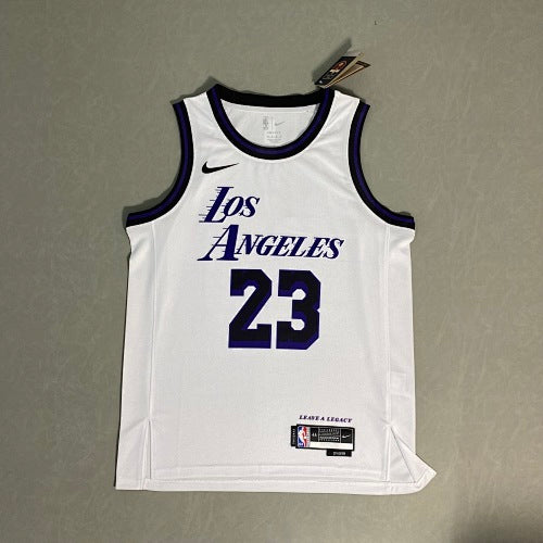 23rd Season Lakers City Edition White No. 23 James