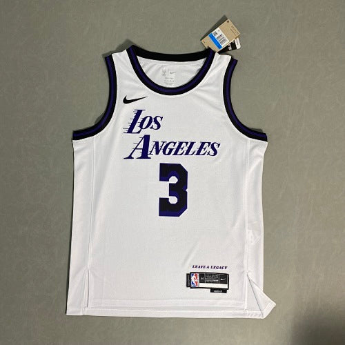 23rd Season Lakers City Edition White No. 3 Davis