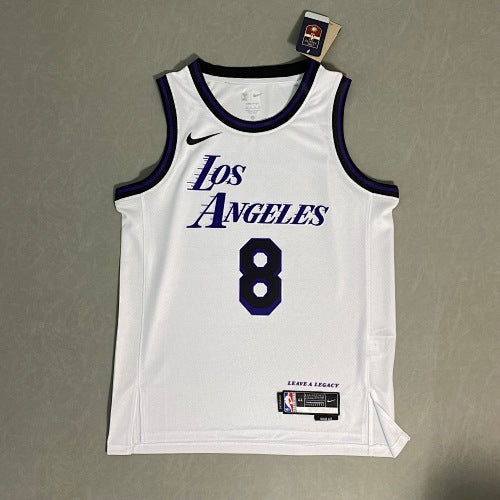 23rd Season Lakers City Edition White No. 8 Kobe Bryant