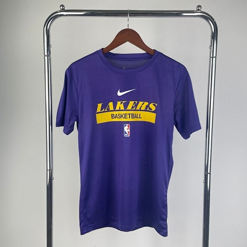 23rd Season Lakers Purple Training Quick-Drying T-Shirt Short Sleeve