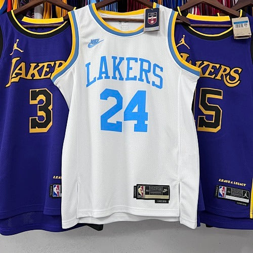 23rd Season Lakers Retro White No. 24 Kobe Bryant