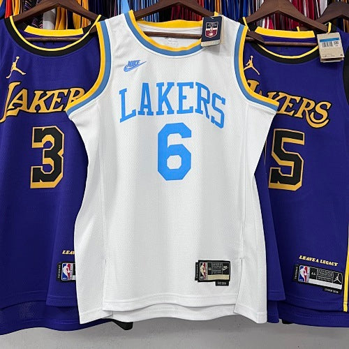 23rd Season Lakers Retro White No. 6 James