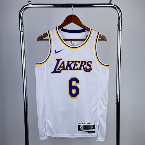 23rd Season Lakers Round Neck White No. 6 James