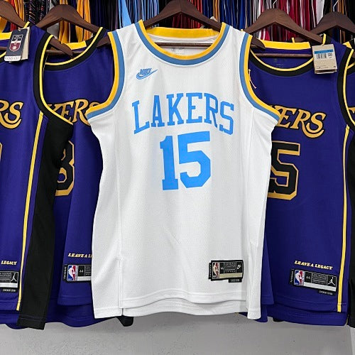23rd Season Lakers Vintage White No. 15 Rivers