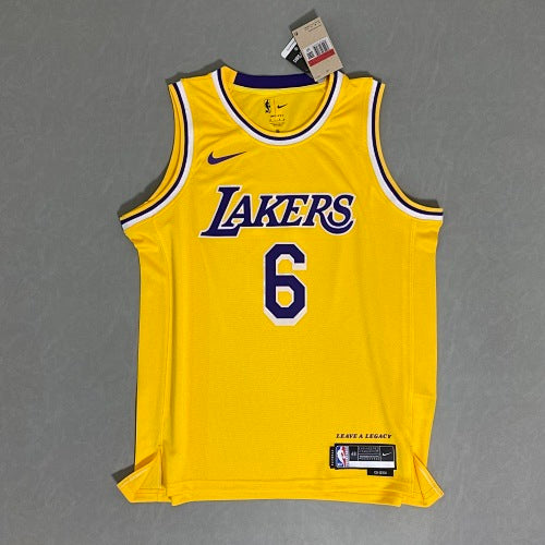 23rd Season Lakers Yellow No. 6 James