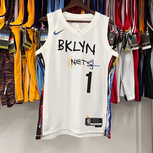 23rd Season Nets City Edition Graffiti White No. 1 Bridges