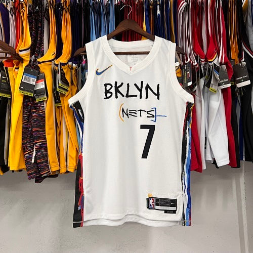 23rd Season Nets City Edition Graffiti White No. 7 Durant