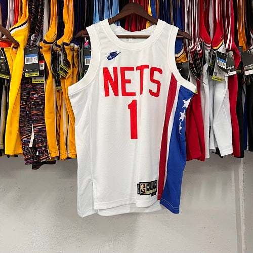 23rd Season Nets Retro White No. 1 Bridges