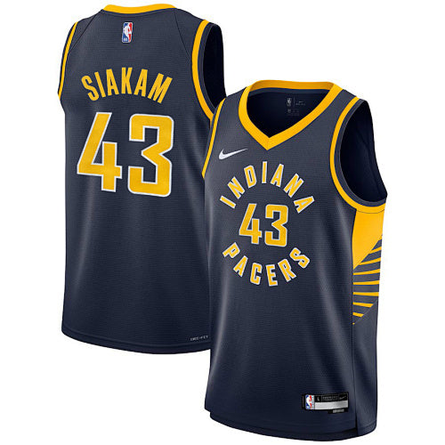 23rd Season Pacers Away Navy No. 43 Silkham