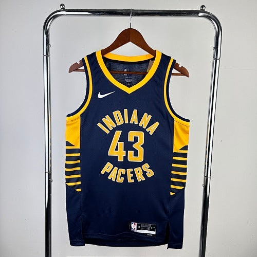 23rd Season Pacers Away Navy No. 43 Silkham