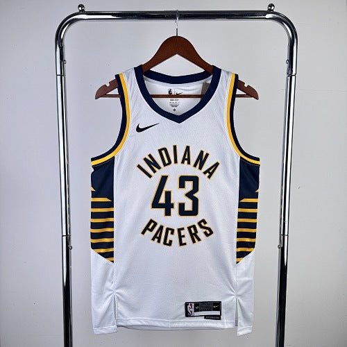23rd Season Pacers Home White No. 43 Silkam