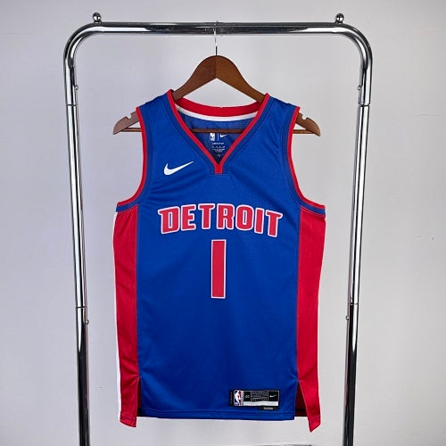 23rd Season Pistons Away Blue No. 1 Allen Iverson