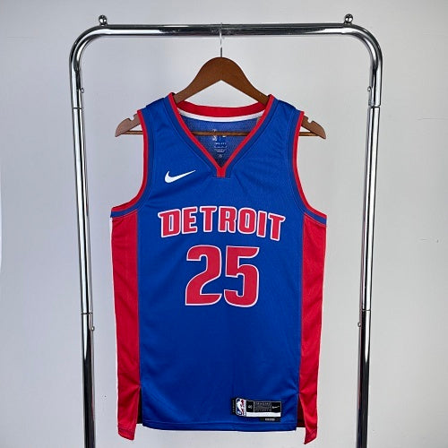 23rd Season Pistons Away Blue No. 25 Rose
