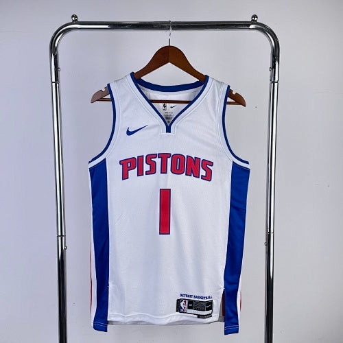 23rd Season Pistons White No. 1 Allen Iverson