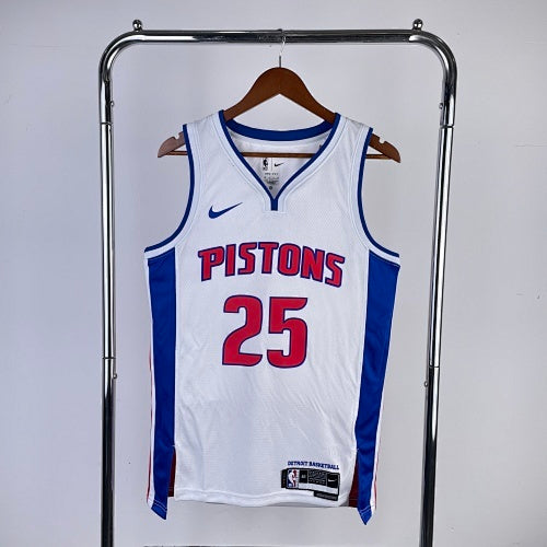 23rd Season Pistons White No. 25 Rose