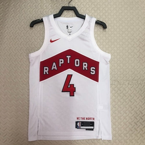 23rd Season Raptors Home White No. 4 Barnes