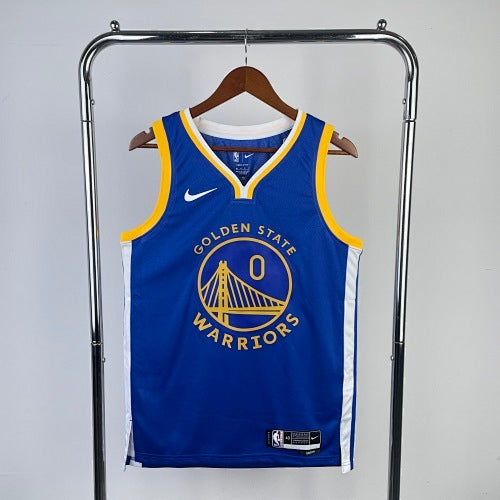 23rd Season Warriors Away Blue No. 0 Payton Jr.