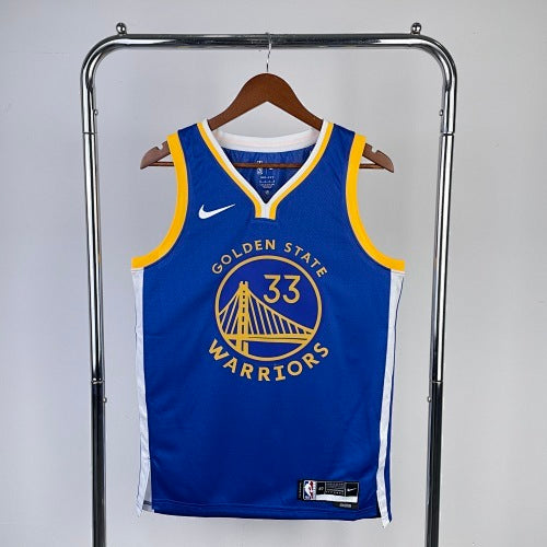 23rd Season Warriors Away Blue No. 33 Wiseman