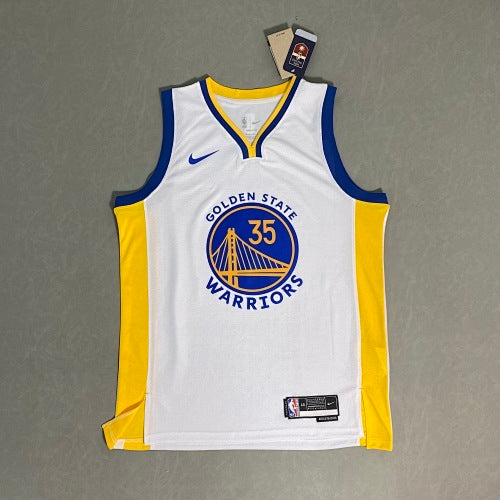 23rd Season Warriors Home White No. 35 Durant