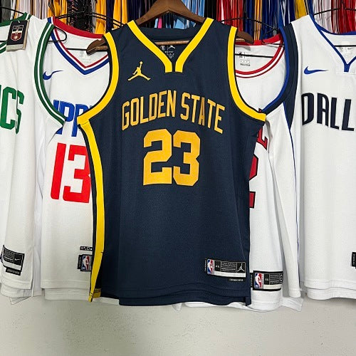 23rd Season Warriors Jordan Announcement Edition Navy Blue No. 23 Green
