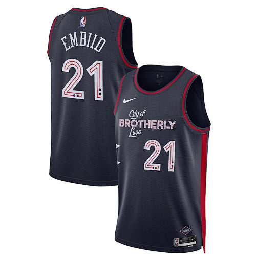 24th Season 76ers City Edition No. 21 Embiid