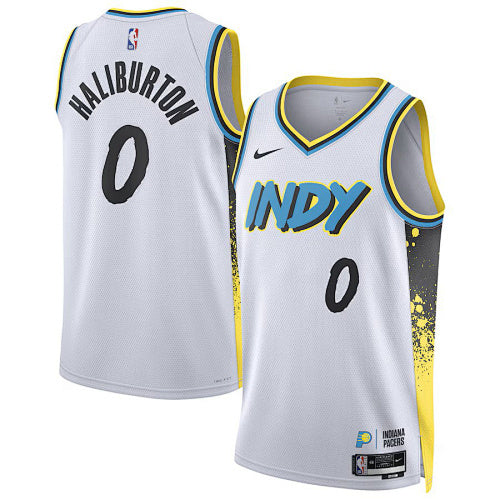 24th Season Pacers City Edition No. 0 Halliburton