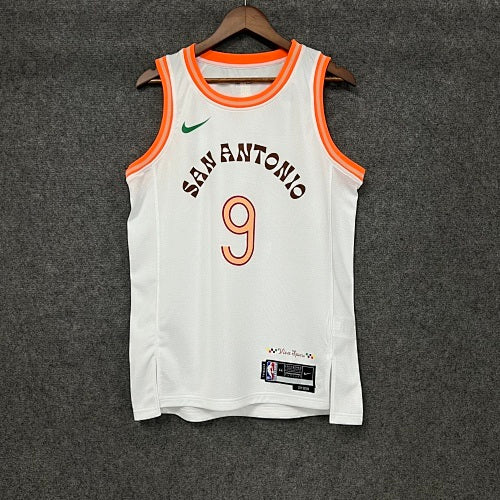 24th Season Spurs City Edition White No. 9 Parker