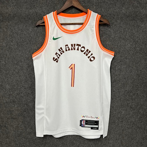 24th season Spurs City Version White No. 1 Bunyama