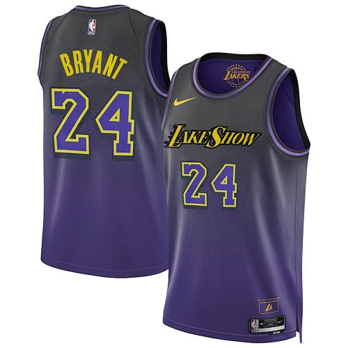 25th Season Lakers City Edition No. 24 Kobe Bryant
