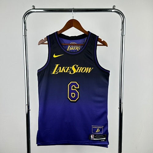 25th Season Lakers City Edition No. 6 James