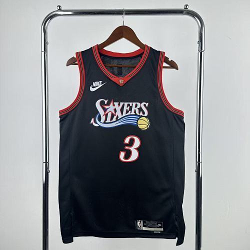 26th Season 76ers Retro Black No. 3 Allen Iverson