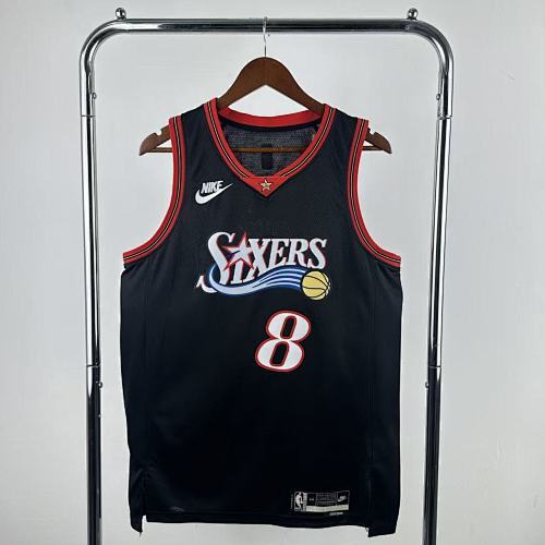 26th Season 76ers Retro Black No. 8 George