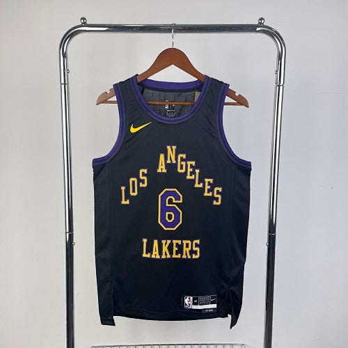 26th Season Lakers City Edition No. 6 James