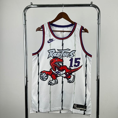 26th Season Raptors Retro White No. 15 Carter