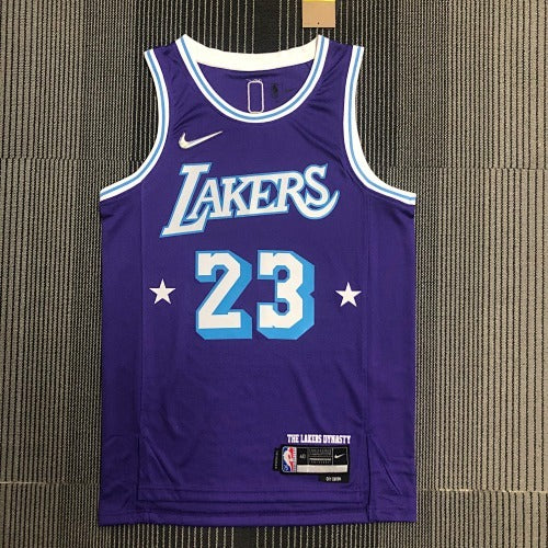 75th Anniversary 22nd Season Lakers City Edition No. 23 James