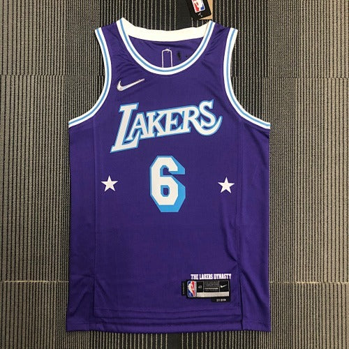 75th Anniversary 22nd Season Lakers City Edition No. 6 James