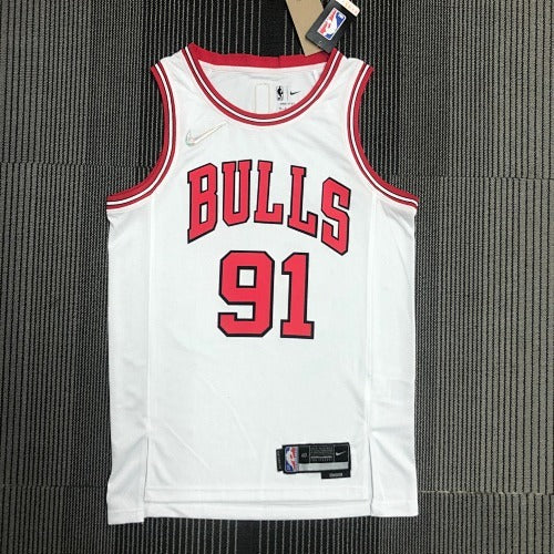 75th Anniversary Bulls White No. 91 Rodman