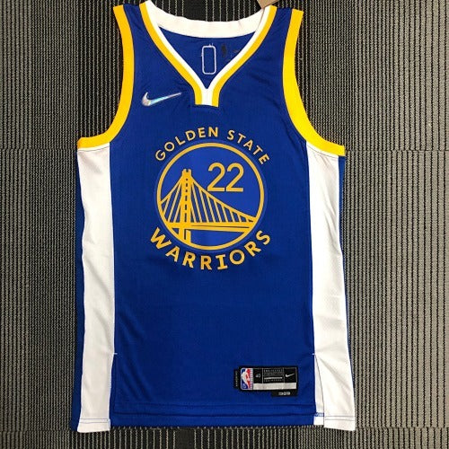 75th Anniversary Warriors V-Neck Blue No. 22 Wiggins