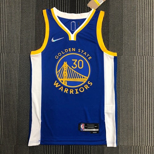 75th Anniversary Warriors V-Neck Blue No. 30 Curry