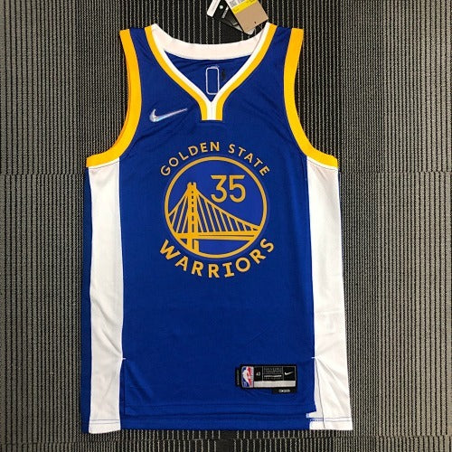 75th Anniversary Warriors V-Neck Blue No. 35 Durant