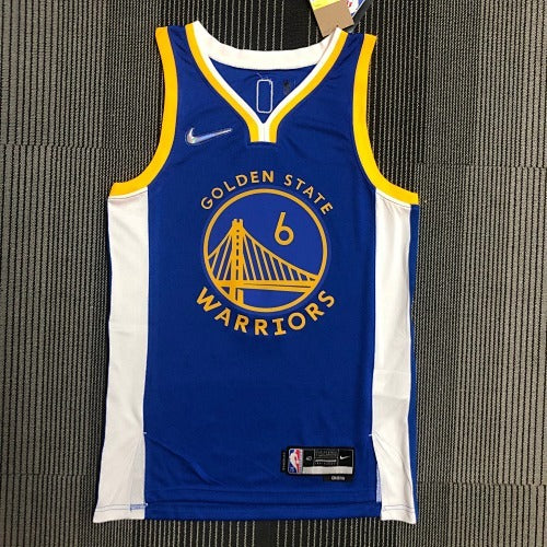 75th Anniversary Warriors V Neck Blue No. 6 Nick Young