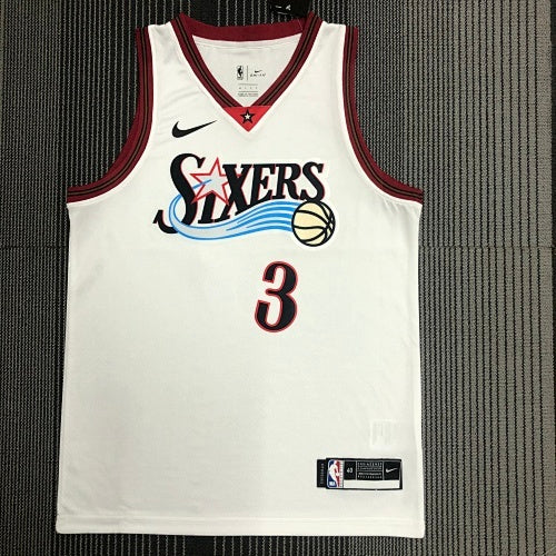 76ers meteors retro white No. 3 Allen Iverson