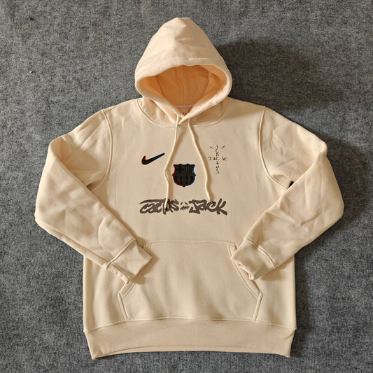 Barcelona X Travis Scott Hoodie - Beige
