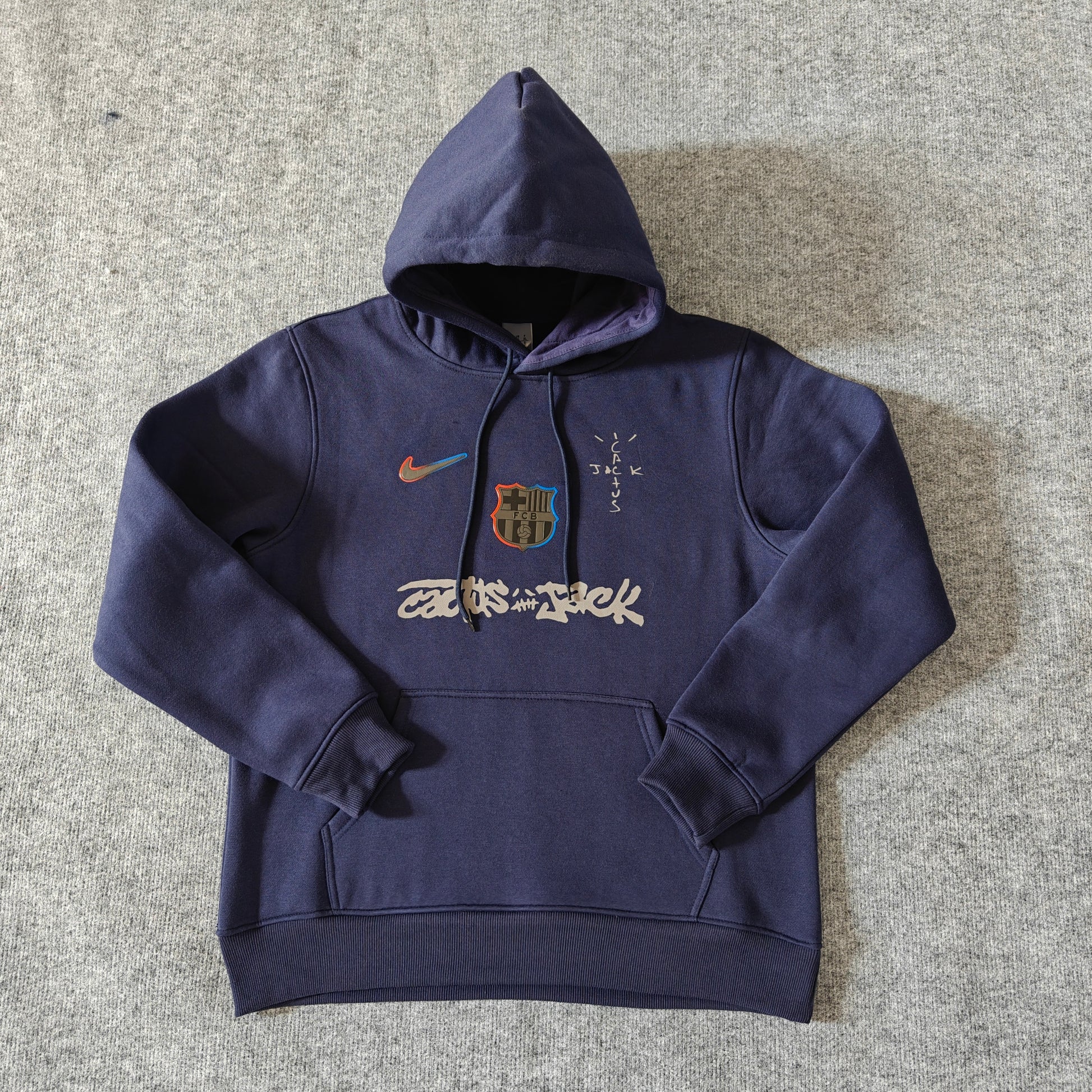 Barcelona X Travis Scott Hoodie - Blue Navy